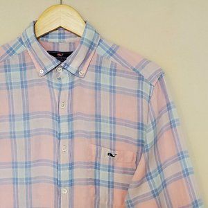 Vineyard Vines Linen Classic Fit Tucker Shirt S